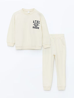 Bisiklet Yaka Erkek ?ocuk Sweatshirt ve E?ofman Alt 2li