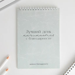 Дневник благодарности Лучший день, формат А5, 30 листов