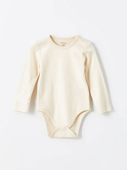 Bisiklet Yaka Uzun Kollu Basic Erkek Bebek ??t??tl? Body
