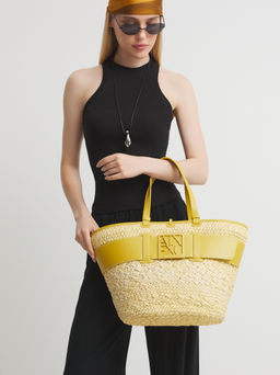Сумка летняя с ручками ARMANI EXCHANGE SUSIE Артикул 4368302, желтый  фото 2