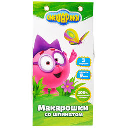 Смешарики Макарошки со Шпинатом 250гр.