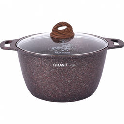 ЛА_АП_GRANIT ULTRA (red) Кастрюля 6,0л со стекл крышкой, арт кга62а