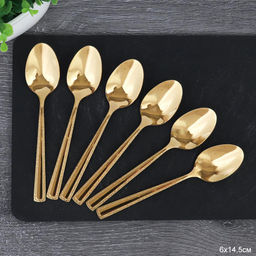 Ложка чайная 6 штук Золото НТП/ MJKK4 /уп 100/ - ГалеонТрейд фото 2