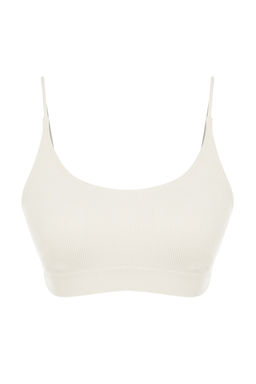 TRENDYOLMILLA Siyah Seamless/Dikissiz Ip Ask?l? S?rt Detayl? Balensiz Kaps?z Bralette Orme Sutyen THMAW23SU00130  фото 44