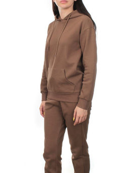 H108 BROWN Костюм спортивный женский (хлопок 90%, полиэстер 10%)