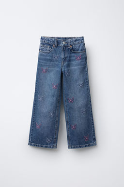 KUROMI SANRIO WIDE-LEG DENIM TROUSERS