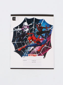 Цена за 20 шт. Тетрадь 12 листов в клетку «Человек паук»