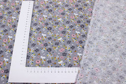 Теплый хлопок Волшебная ботаника цв.пепельный, ш.1.49м, хлопок-100%, 140гр/м.кв - Купава фото 3