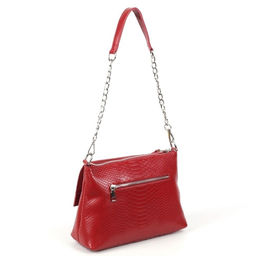 Женская кожаная сумка через плечо под змею 0173-2 - Cidirro фото 3