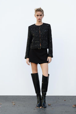 SEQUIN TEXTURED BLAZER