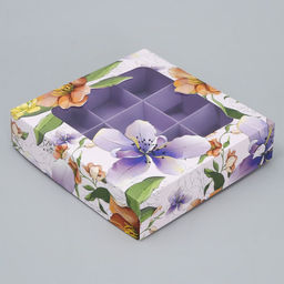 Цена за 5 шт. Коробка для конфет, кондитерская упаковка, 9 ячеек, «Для тебя», 14.7×14.7×3.5 см