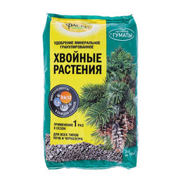 Цена за 2 шт. Удобрение сухое Фаско 5М минеральное для Хвойных растений гранулированное 1 кг