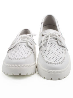 06-YG104-1 WHITE Туфли летние женские (натуральная кожа)