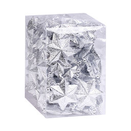 Бусы новогодние "Серебряные звёзды" (4м)