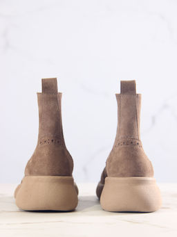 Челси 332.927ka.Серо-коричневая замша/байка