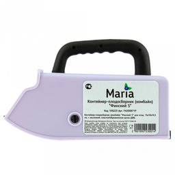 Марья (Maria) Комбайн (контейнер) плодосборник Финский S для ягод, 15х10х10см, с заслонкой, пластик/обрезиненная ручка, цвет сиреневый (подходит для всех типов ягод) (Китай) - Домашняя мода фото 3