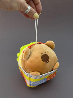 Мягкая игрушка "Capybara take away", brown, 14 см