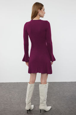 TRENDYOLMILLA Antrasit Mini Triko A-Line Formda Elbise TWOAW25EL00030 фото 33