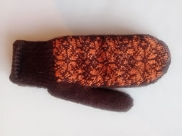 Варежки верблюжья шерсть рисунок Зима