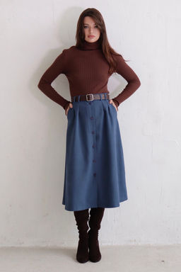 Юбка на пуговицах длины миди - Martichelli фото 7