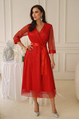 Платье Северное сияние (красное) П11676 - Lt collection фото 9