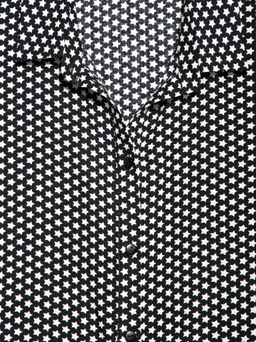 CONTE Легкое платье-рубашка с принтом звезды LPL 884 black mini star - Conte elegant фото 6