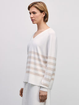 Базовый джемпер с треугольным вырезом / Zarina  фото 4