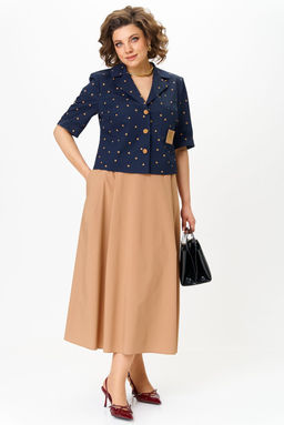 Костюм Aira Style 24120 Капучино+синий