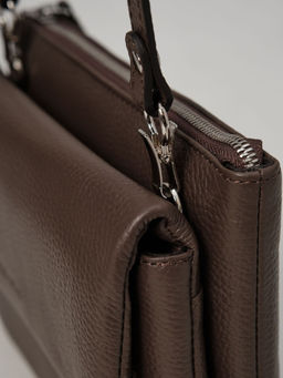 Сумка кожаная на плечо Deboro 31069 коричневый торф