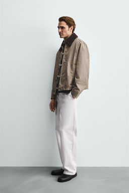 CONTRAST CROCHET COLLAR JACKET - Zara фото 4