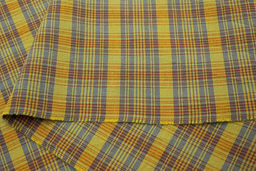 Вареный (стираный) хлопок Клетка цв.св.золотисто-оливковый/серый, ш.2.5м, хл-100%, 115гр/м.кв - Купава фото 4