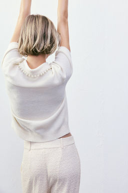 Top de punto con cuello de cuentas - H&m фото 3