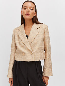 Укороченный жакет с золотым накатом - TO BE ONE фото 10