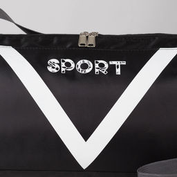 Сумка спортивная, отдел на молнии, боковая сетка, длинный ремень, цвет чёрный - Simaland фото 3