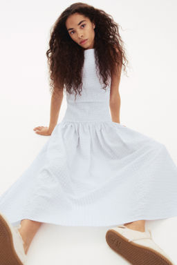Vestido fruncido de sirsaca - H&m фото 4