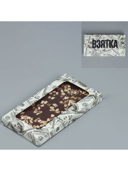 Цена за 5 шт. Коробка для шоколада, кондитерская упаковка, «Взятка», с окном, 17.3×8.8×1.5 см