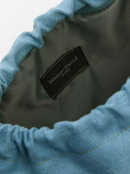 Женская сумка с ручками из денима MAISON DAVID LOLA Артикул 4354473, голубой  фото 6