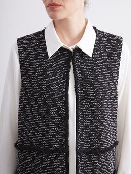 Bisiklet Yaka Desenli Kad?n Yelek