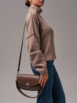 Кожаная сумка Azaro 31049 коричневый какао соло