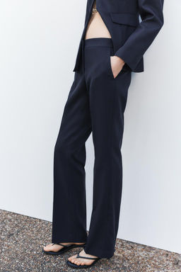 STRAIGHT MID-WAIST TROUSERS - Zara фото 3