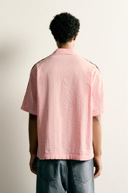 CAMISA BANDAS BORDADO CONTRASTE / Rosa - Zara фото 3