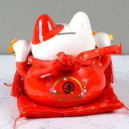 Копилка Кот манэки-нэко на коврике 17 см / 6731 /уп 18/ - ГалеонТрейд фото 10