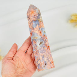 Кристалл из розового цветочного Агата