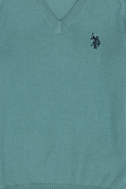 Базовый свитер мятного цвета для мальчика - U.s. polo assn фото 3