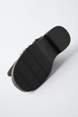 LEATHER BUCKLE BOOTS - Zara фото 15