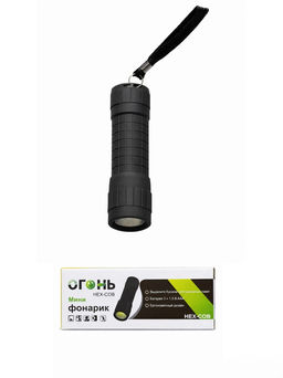 Фонарь с диодной панелью (HEX-COB) прорезиненный корпус, в коробке