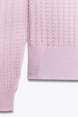 POINTELLE KNIT WOOL AND ALPACA SWEATER - Zara фото 7