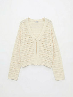 V Yaka Ajurlu K?z ?ocuk Triko H?rka