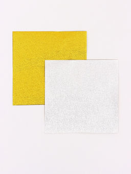 Фольга для конфет 10×10 см 100 шт., лимонное золото, фактура №1