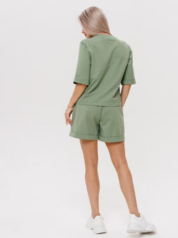 Костюм женский К-205 (футер с лайкрой) Оливковая